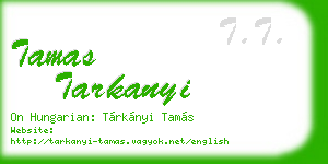 tamas tarkanyi business card